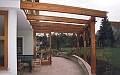 Carport mit Holzsteher, Seitenelemente, Glasdach